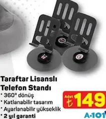 TARAFTAR LİSANSLI TELEFON STANDI fiyat ve kampanya bilgisi